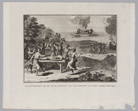 KG 07428
<br/>
Geschiedenis godsdiensten: begrafenis koning van Pegu
<br/>
<em>Brouwer, Cornelis (ca. 1733 - 1803)</em>